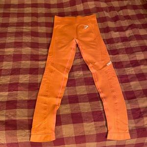 Gymshark orange leggings size small..idk what these were called maybe worn twice